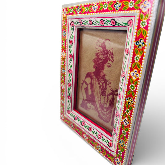 Floral Hand Painted Photo Frame