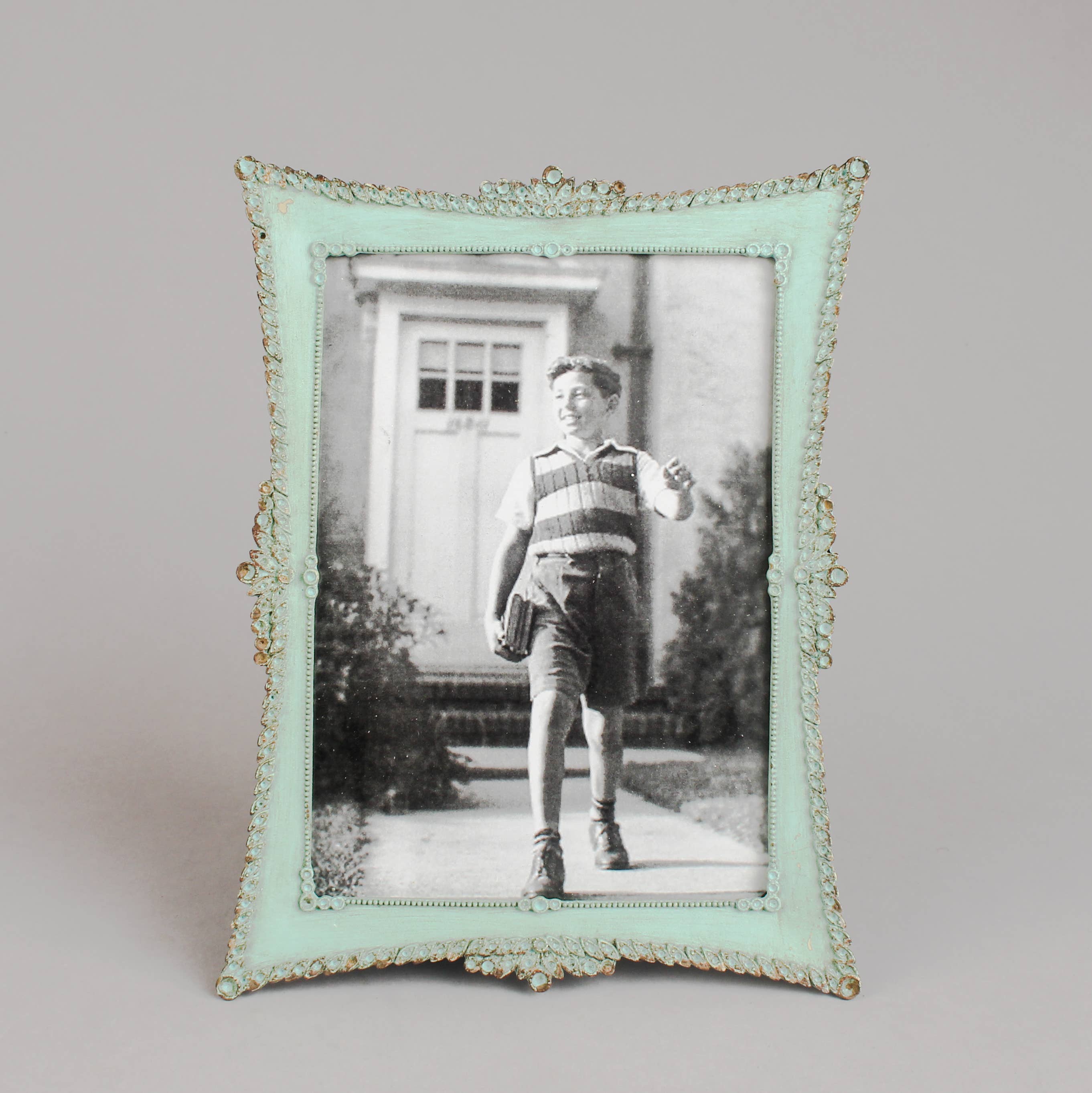 Vintage Metal Photo Frame Verdigris