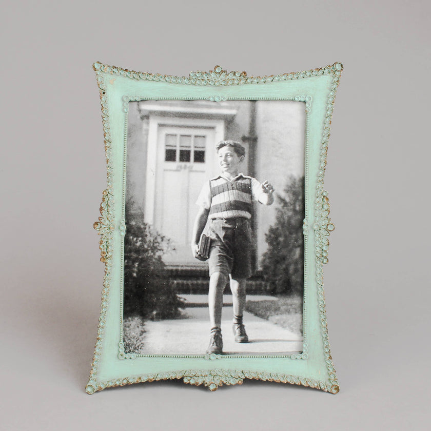 Vintage Metal Photo Frame Verdigris
