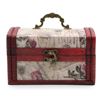 Set of 2 Decorative Colonial Boxes - Rose Design