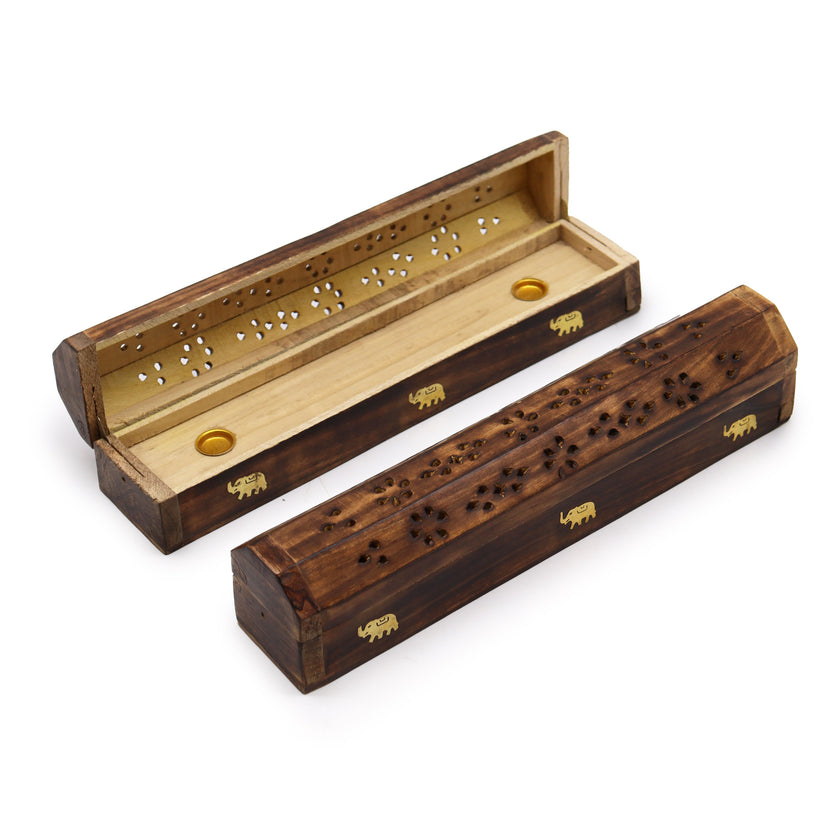 Incense Smoke Box Natural Mango Wood