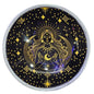 Enamelled Dish - Gold Goddess on Black