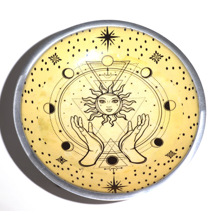 Enamelled Dish - Hands & Sun