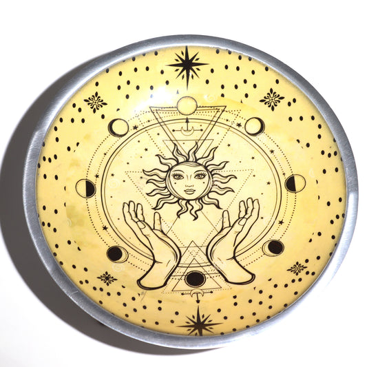 Enamelled Dish - Hands & Sun