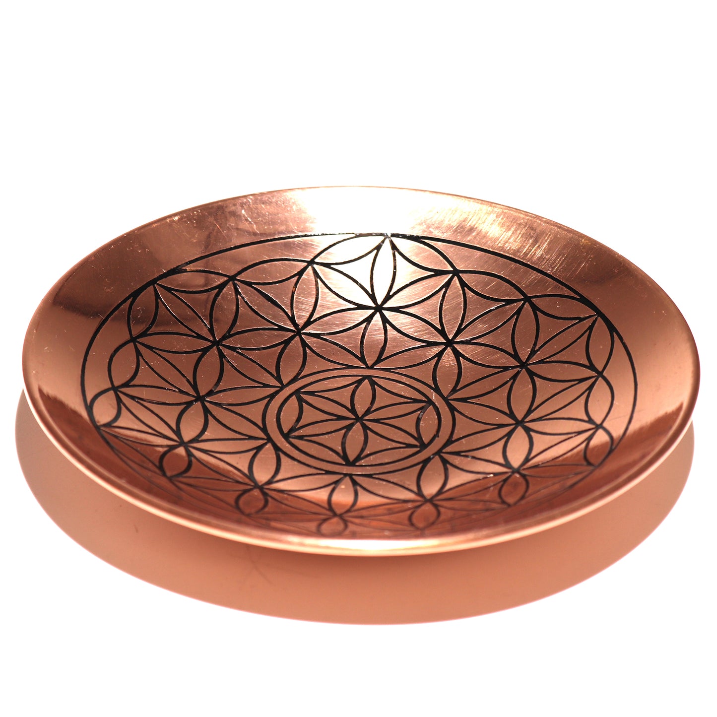 Copper Trinket Dish - Flower of Life.