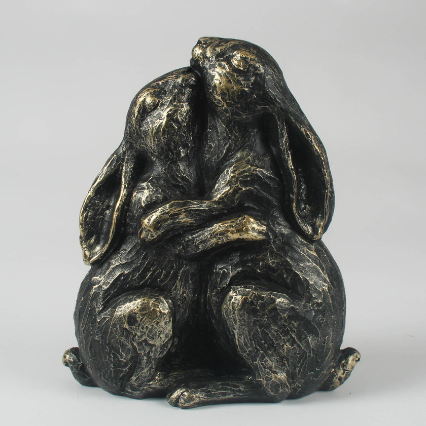 Rabbits Embracing Ornament.