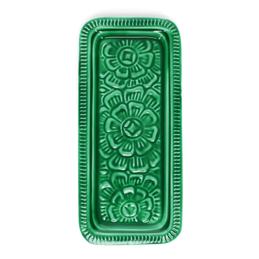Enamel trinket tray - Dark green