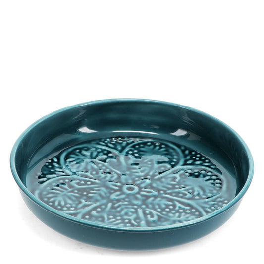 Enamel trinket dish (17.5cm) - Blue