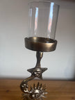 Antique Gold Celestial Candle Holder