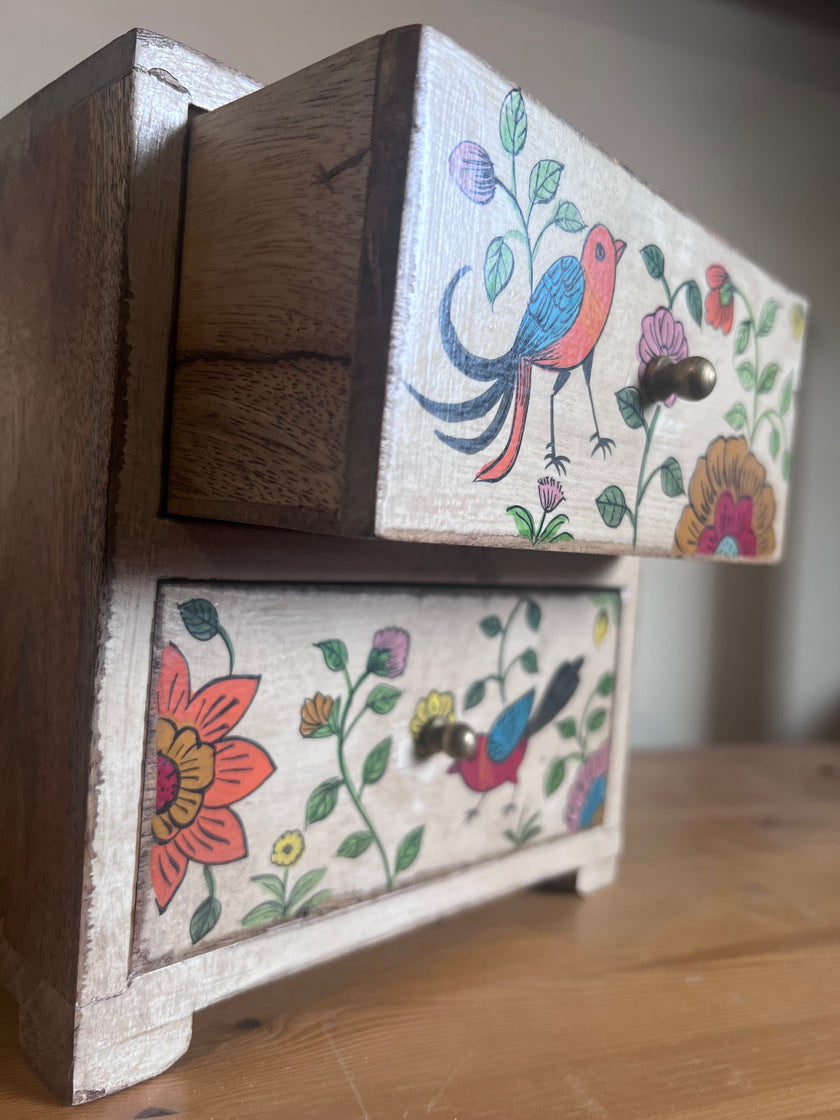 Mini Wooden Chest of Drawers.