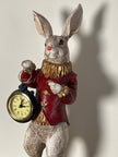 The White Rabbit Standing Clock - Red