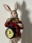 The White Rabbit Standing Clock - Red
