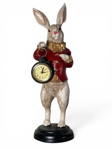 The White Rabbit Standing Clock - Red