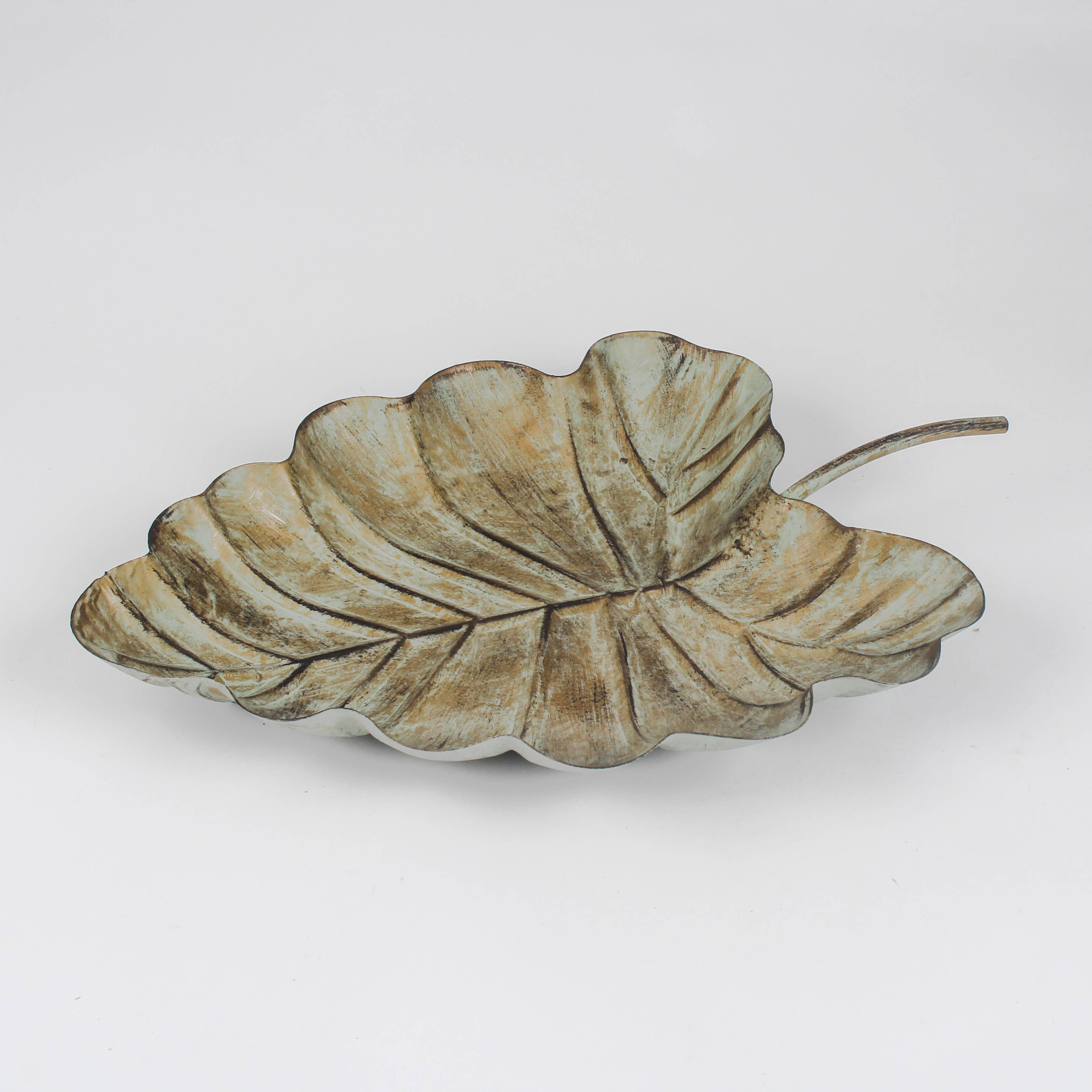 Verdigris Leaf Dish