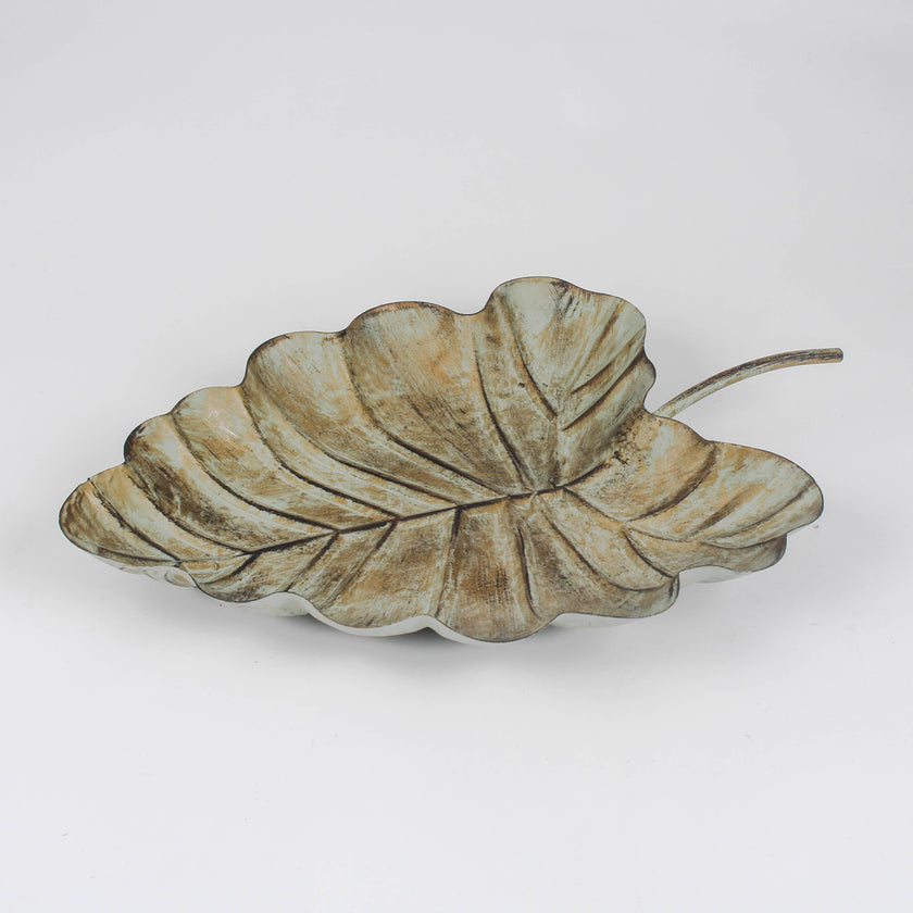 Verdigris Leaf Dish