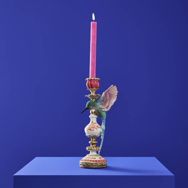 Hummingbird candle holder
