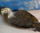 Antique Gold Parrot Dish