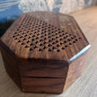 Octagonal Wooden Box-Elephant Inlay