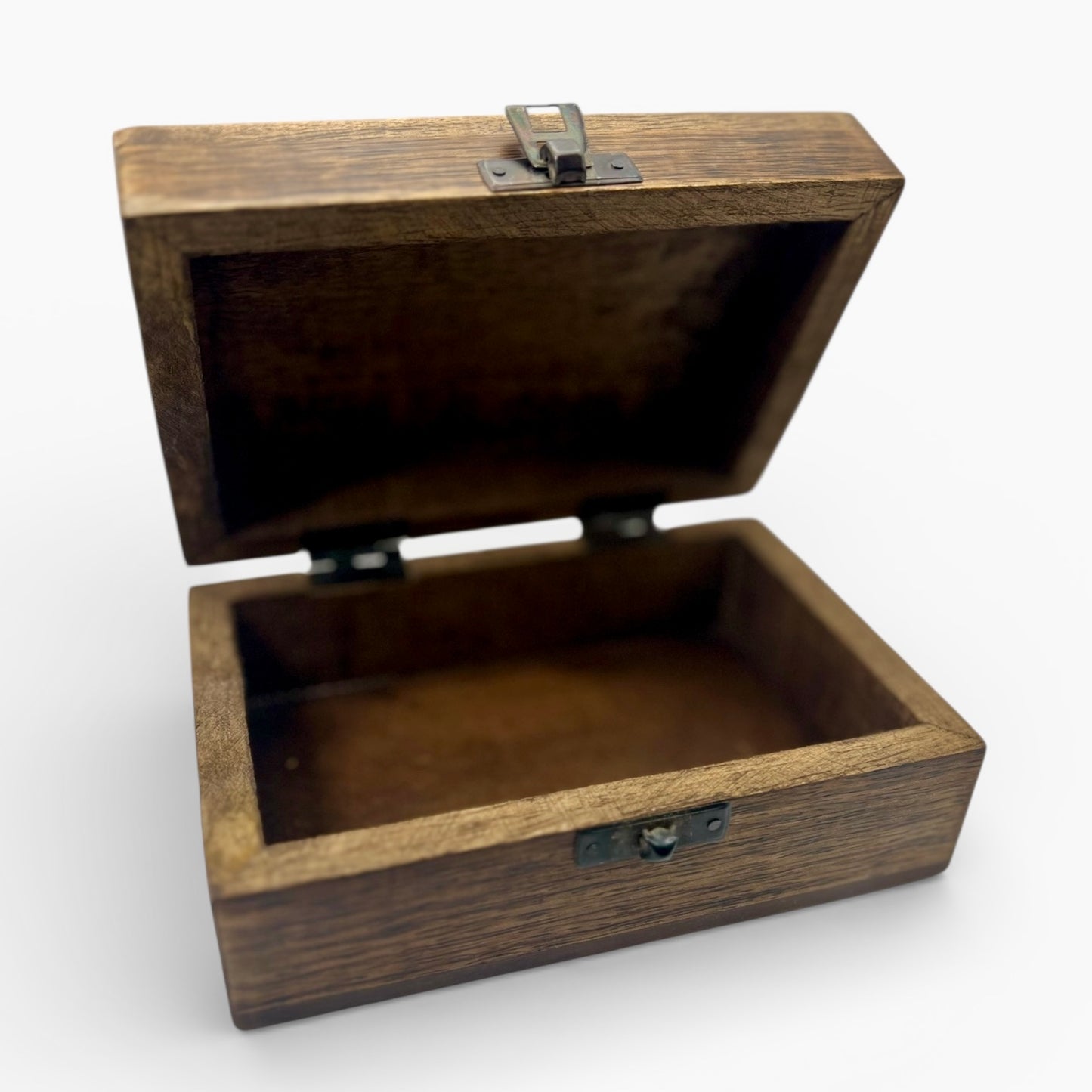 Ceramic Glazed Wood Box - 15x10x6cm - Trad-Pattern