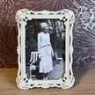 White Ornate Vintage-Style Photo Frame – Timeless Elegance