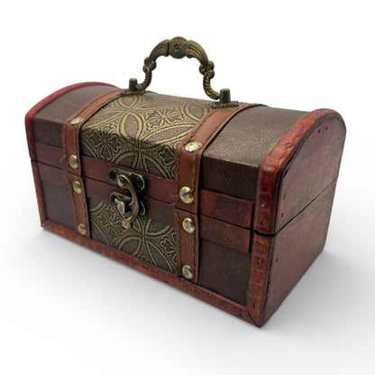 Set of 2 Decorative Colonial Boxes - Metal Embossed