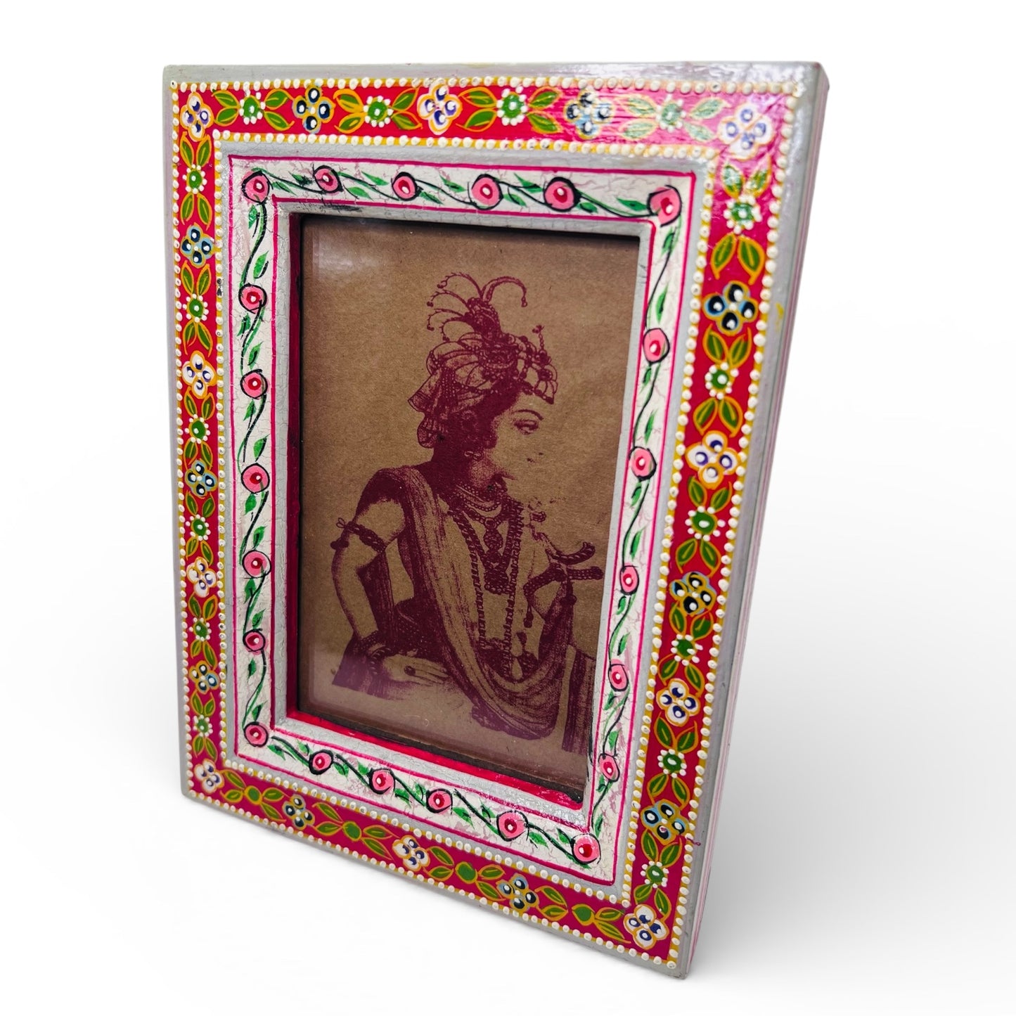 Floral Hand Painted Photo Frame