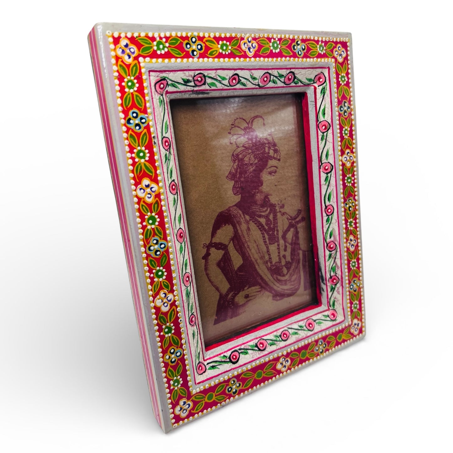 Floral Hand Painted Photo Frame