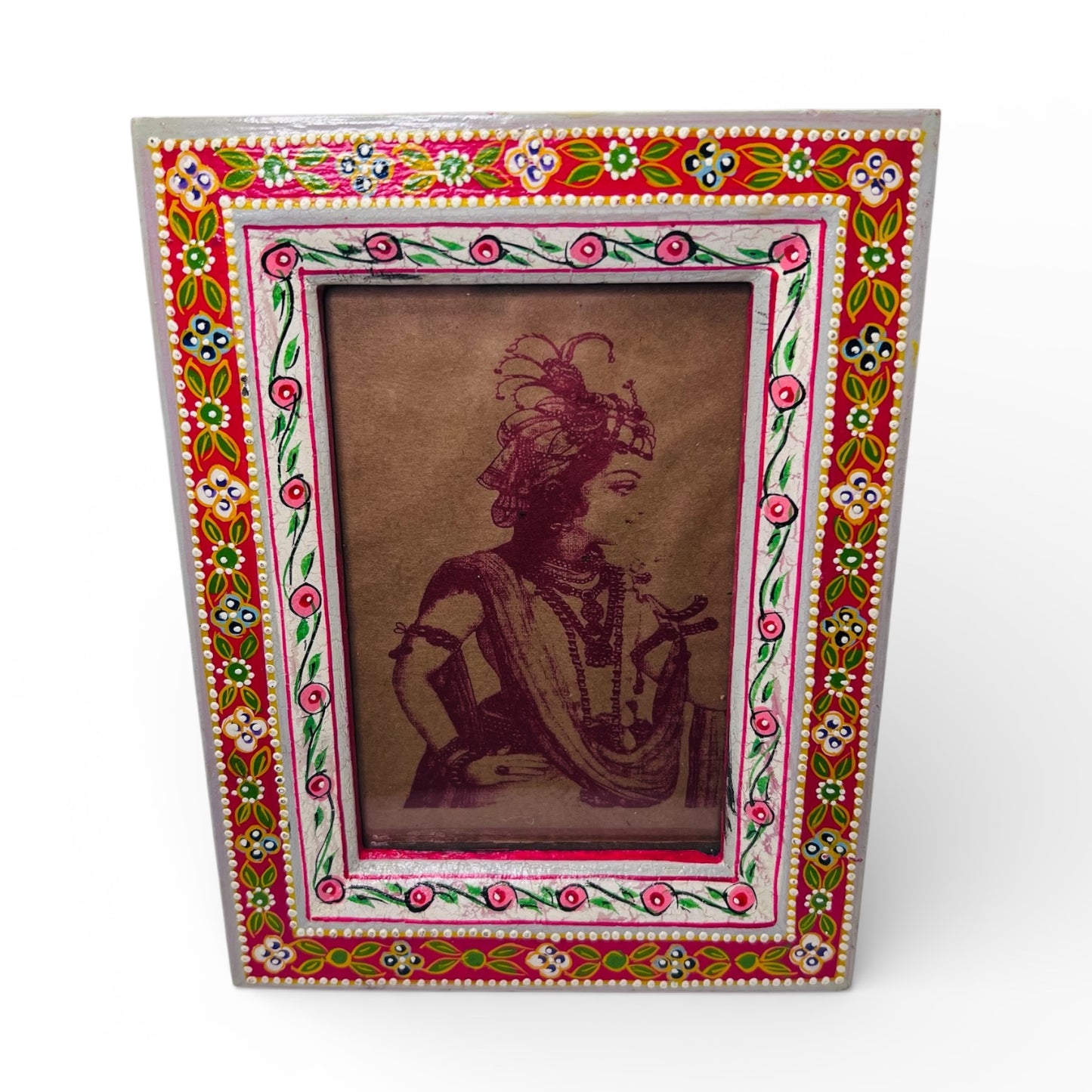 Floral Hand Painted Photo Frame