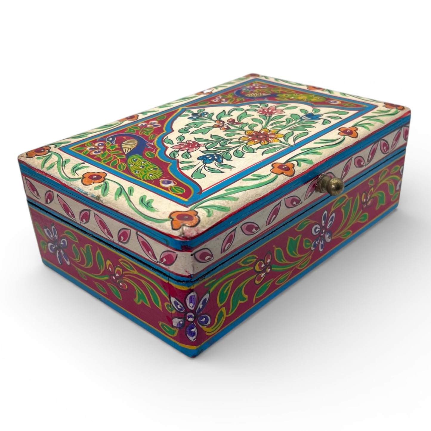 Floral Hand Painted Box  20x12x8 cm