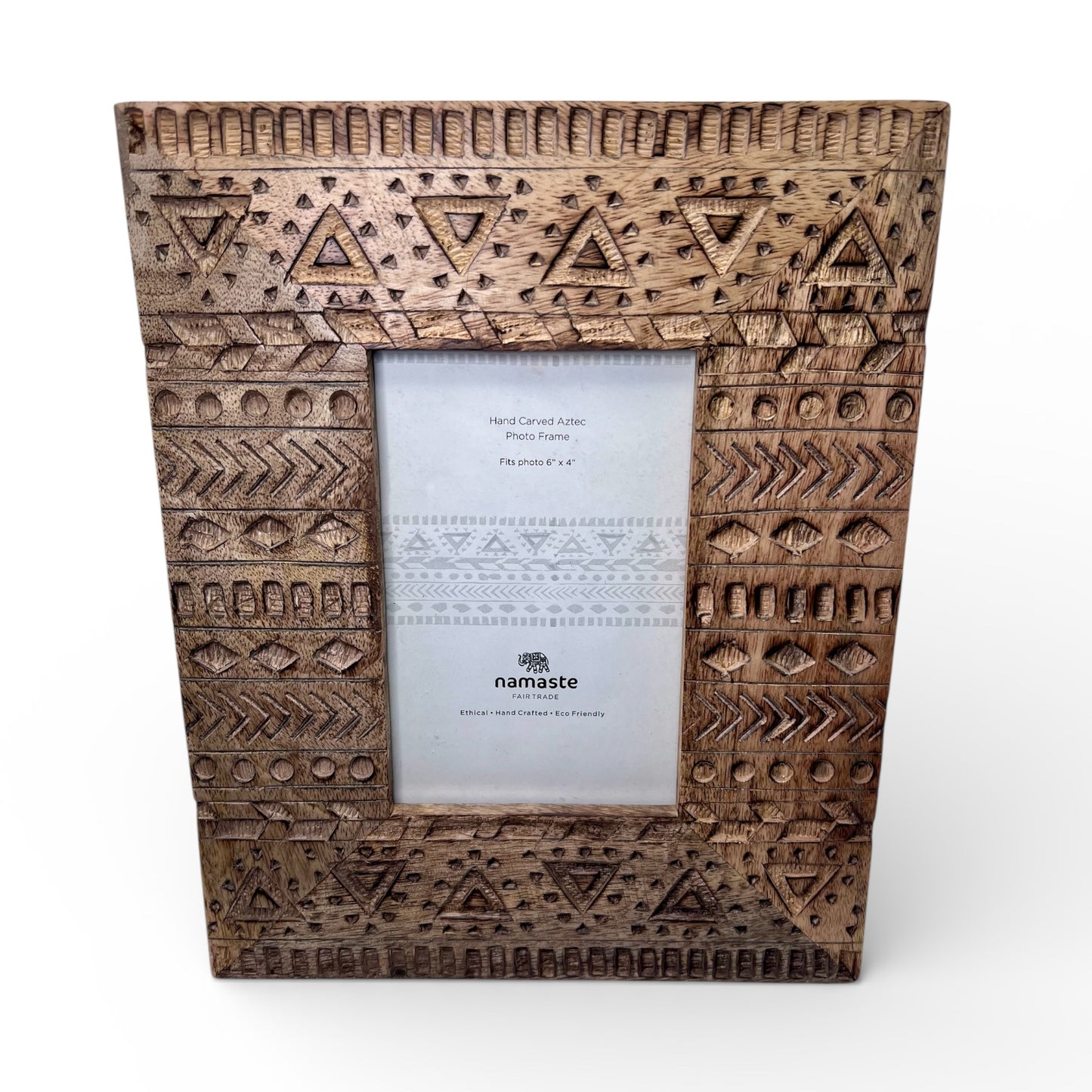 Aztec Design Carved Photo Frame
