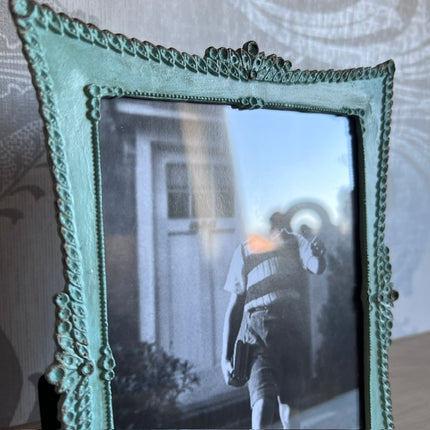 Vintage Metal Photo Frame Verdigris