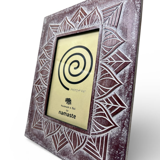 Geometric Petals - wooden photo frame