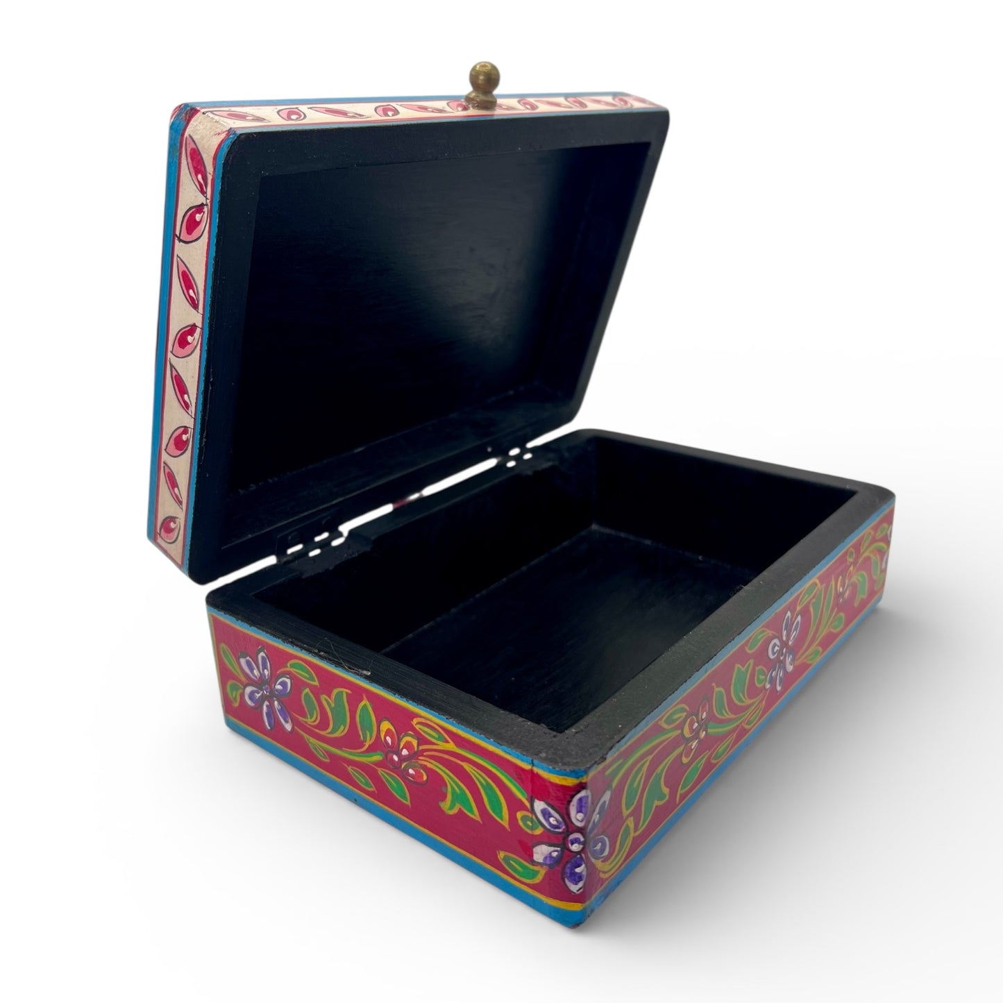 Floral Hand Painted Box  20x12x8 cm