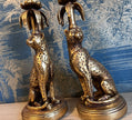 Leopard Candlestick Holders – Regal Elegance in Antique Gold