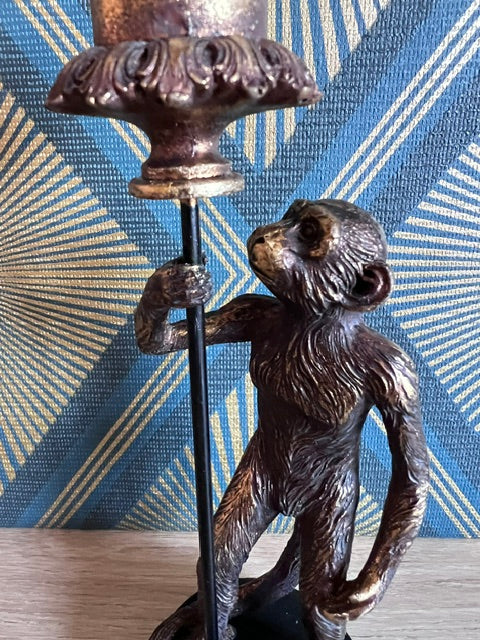 Monkey & Lantern Candle Holder