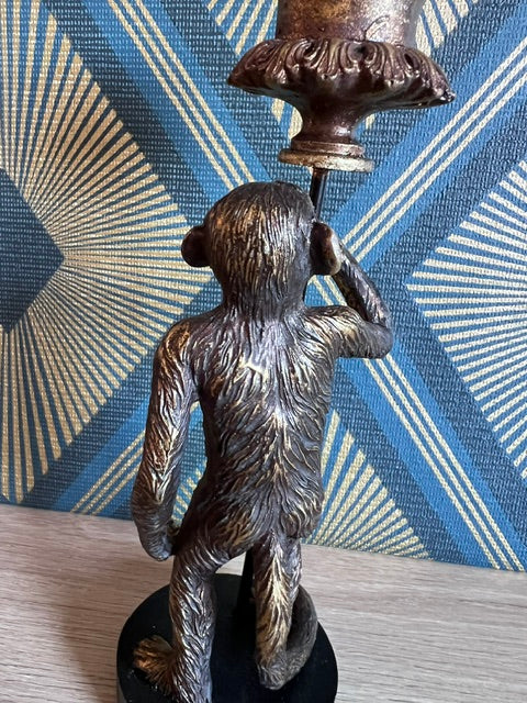 Monkey & Lantern Candle Holder