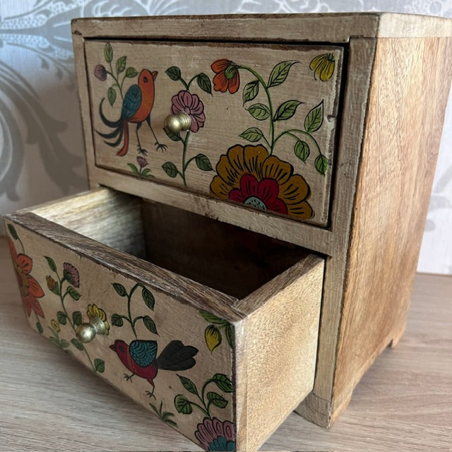 Mini Wooden Chest of Drawers.