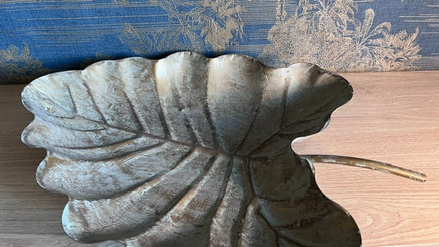 Verdigris Leaf Dish