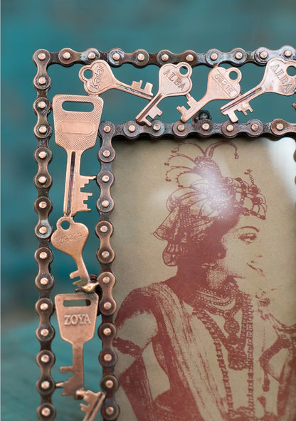 Recycled Key Photo Frame.