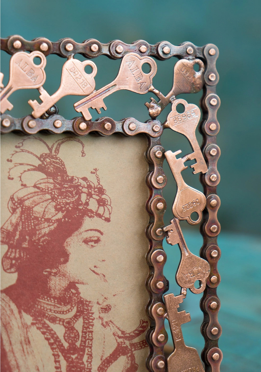 Recycled Key Photo Frame.