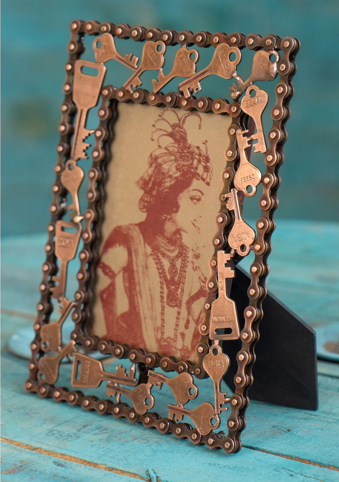 Recycled Key Photo Frame.